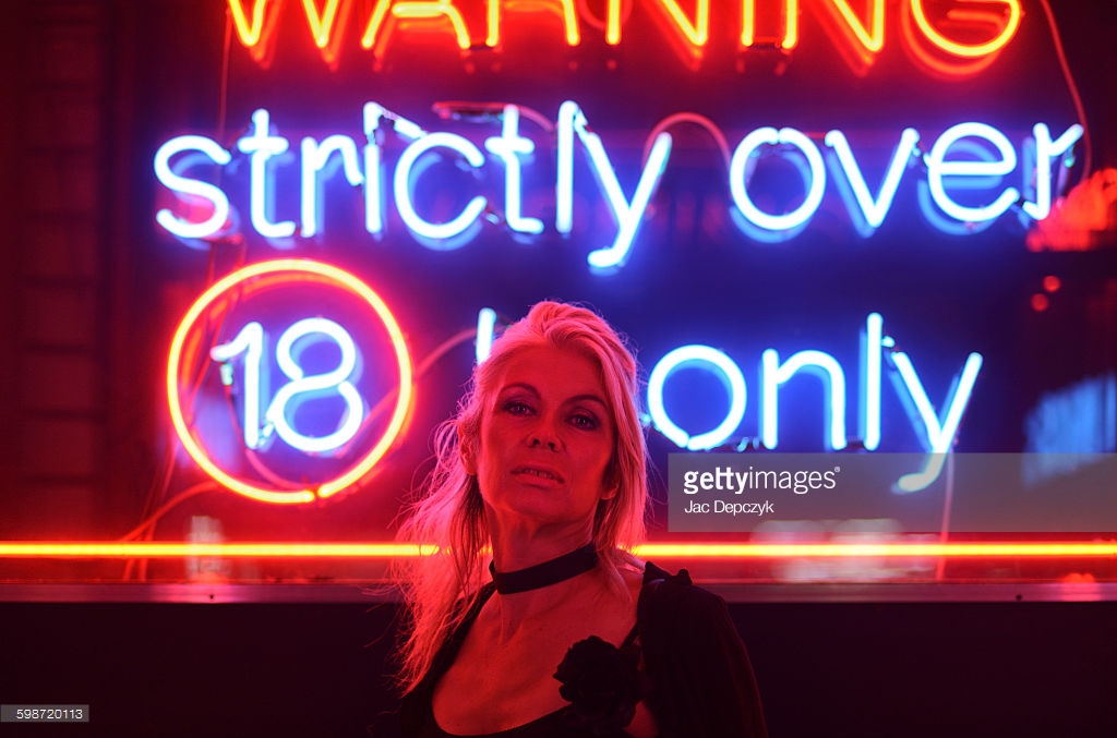 Soho neon XXX Strictly over 18 only - photo shoot for Getty Images - Ali Lochhead shot by Jac Depczyk in London. https://www.gettyimages.com/license/598720113